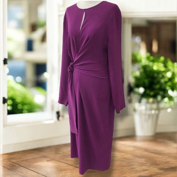REISS Valentina $385 Midi-Dress Size US 8 UK 12 - Picture 4 of 16